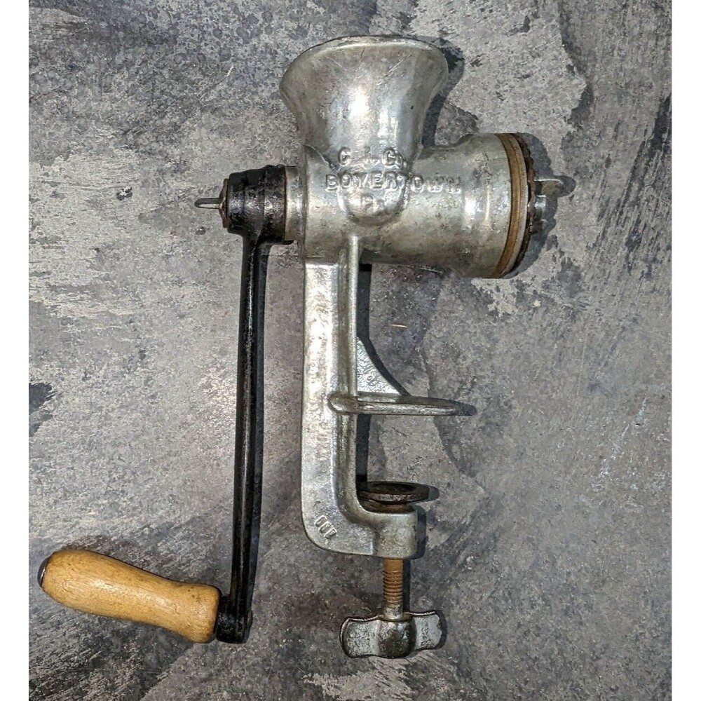 Vintage‎ Keystone Meat Grinder No 10 Hand Crank Table Mount Boyertown PA